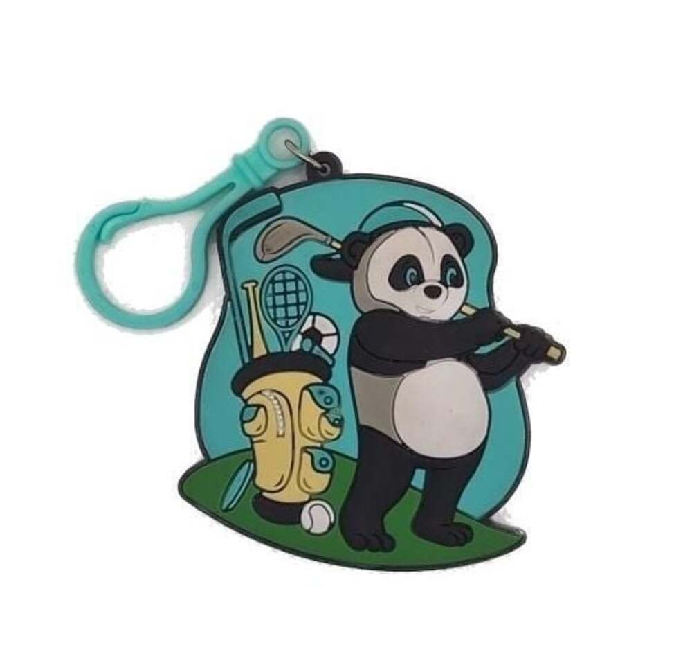 Dude Perfect Panda Golf Rubber Keychain
